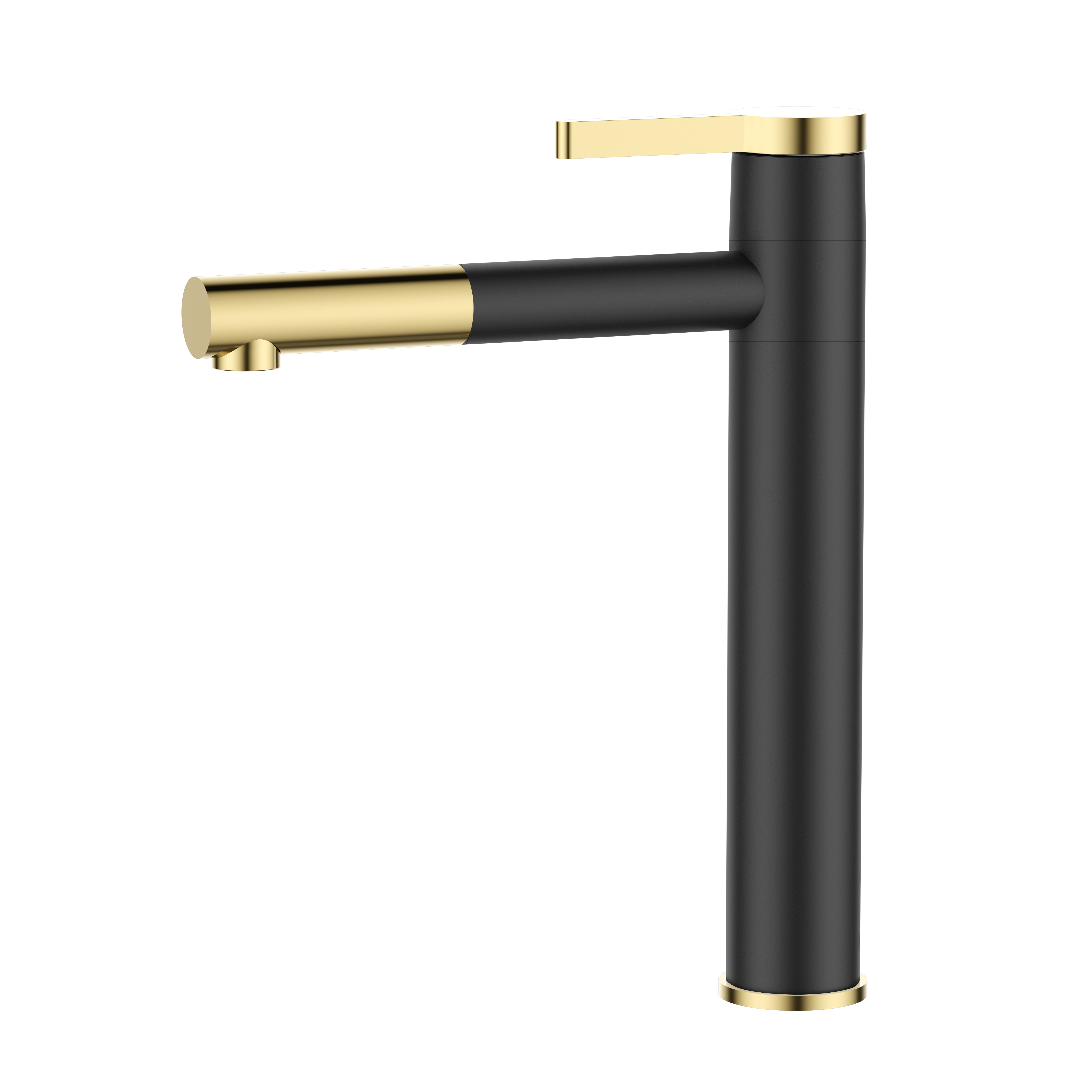 Grifo de lavabo de latón dorado negro de diseño europeo 